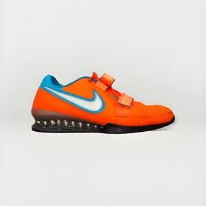 Nike Romaleos 2 Weightlifting Shoes Orange Blue Mens Size 12.5 476927 814